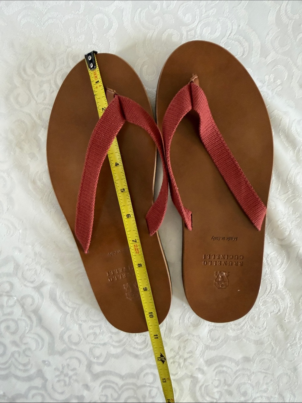 Brunello Cucinelli Brown Sandals with Red Straps - Picture 10 of 16